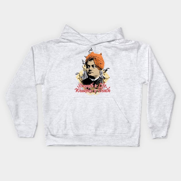 Swami Vivekananda Kids Hoodie by rsrlivearts